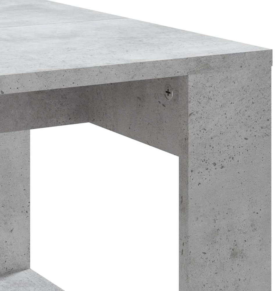 Kavos staliukas, betono pilkas, 102x50x35cm, apdirbta mediena