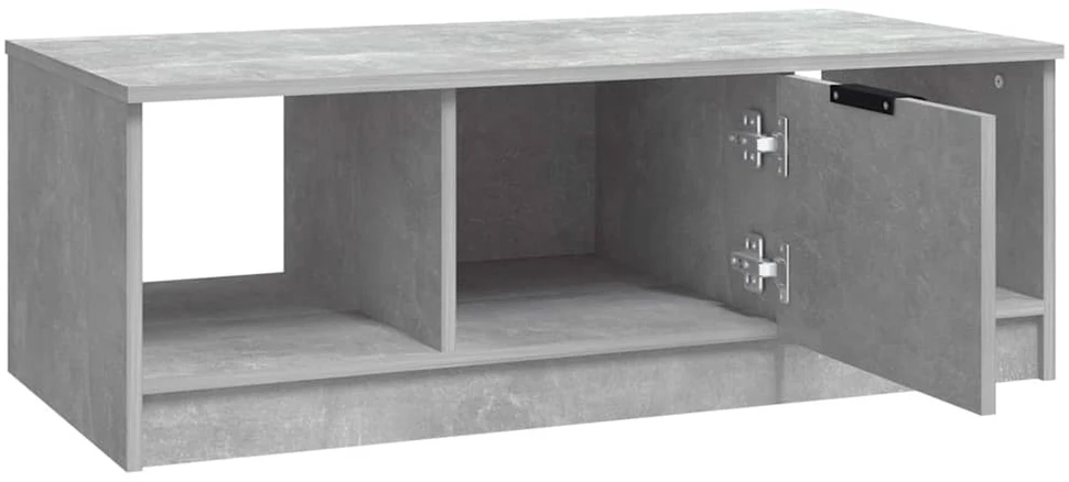 Kavos staliukas, betono pilkas, 102x50x36cm, apdirbta mediena