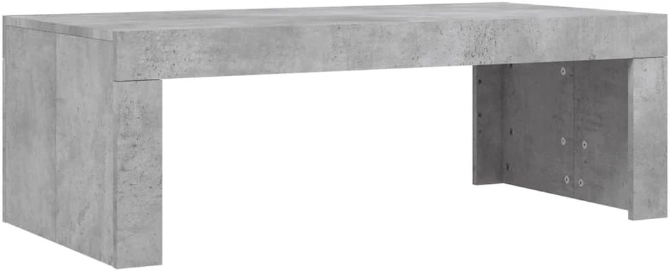 Kavos staliukas, betono pilkas, 102x50x36cm, apdirbta mediena