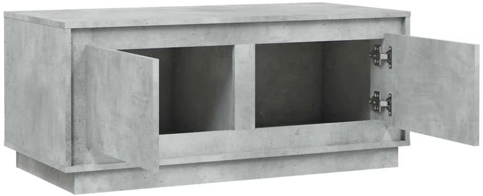 Kavos staliukas, betono pilkas, 102x50x44cm, apdirbta mediena