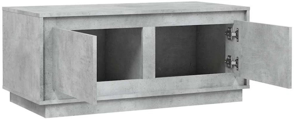 Kavos staliukas, betono pilkas, 102x50x44cm, apdirbta mediena