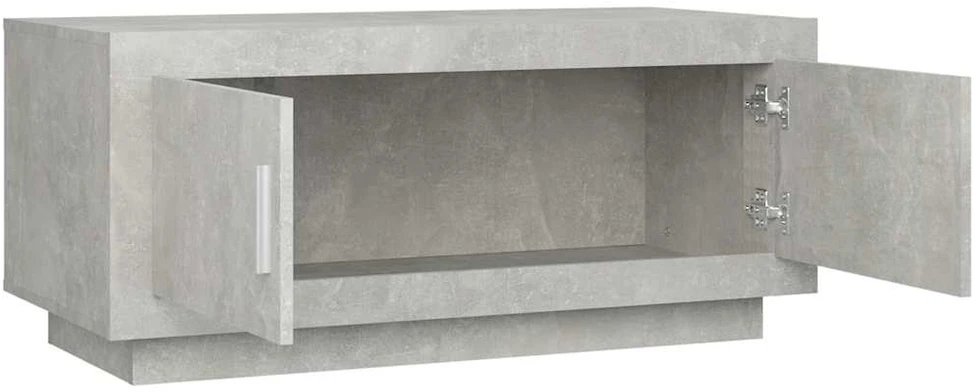 Kavos staliukas, betono pilkas, 102x50x45cm, apdirbta mediena