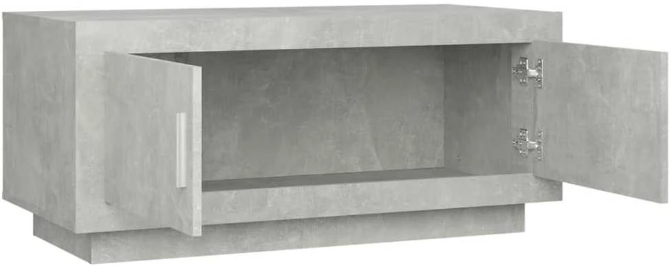 Kavos staliukas, betono pilkas, 102x50x45cm, apdirbta mediena