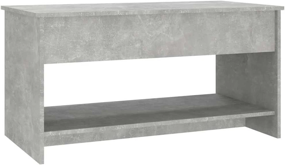 Kavos staliukas, betono pilkas, 102x50x52,5cm, apdirbta mediena
