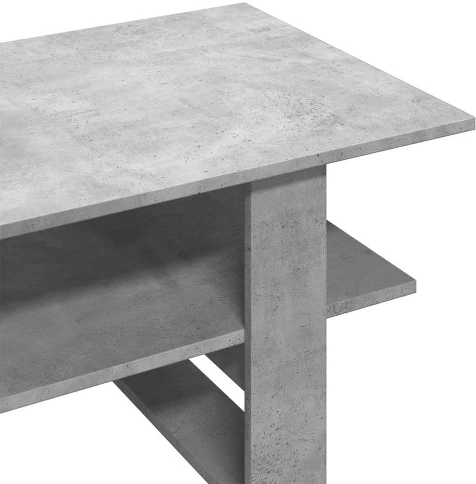 Kavos staliukas, betono pilkas, 102x55x42cm, apdirbta mediena