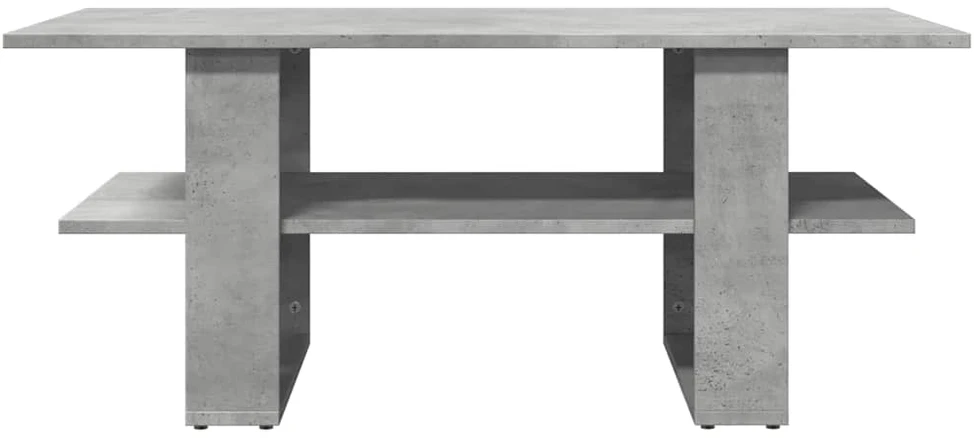 Kavos staliukas, betono pilkas, 102x55x42cm, apdirbta mediena