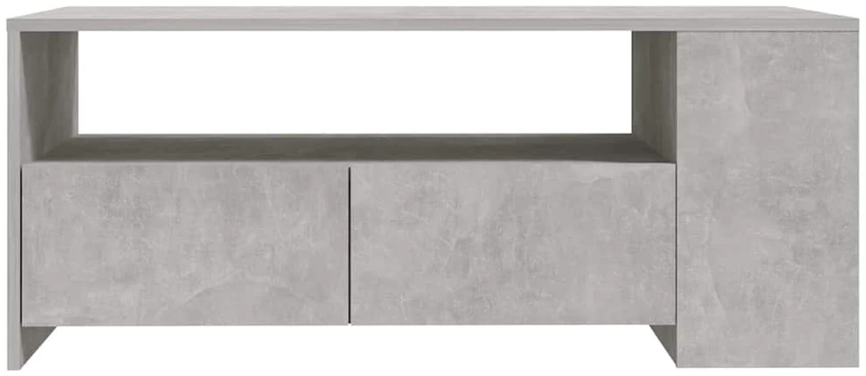 Kavos staliukas, betono pilkas, 102x55x42cm, apdirbta mediena