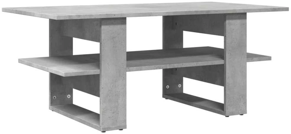 Kavos staliukas, betono pilkas, 102x55x42cm, apdirbta mediena