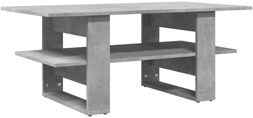Kavos staliukas, betono pilkas, 102x55x42cm, apdirbta mediena
