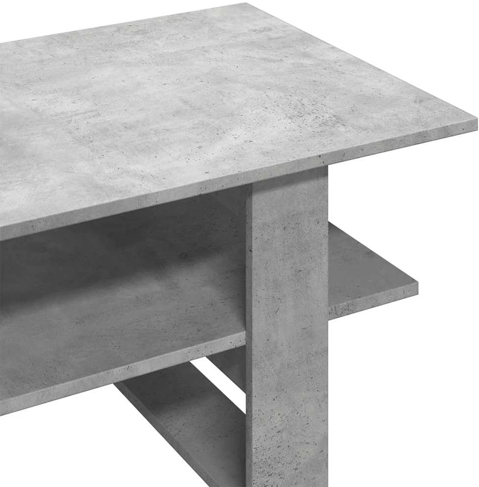Kavos staliukas, betono pilkas, 102x55x42cm, apdirbta mediena