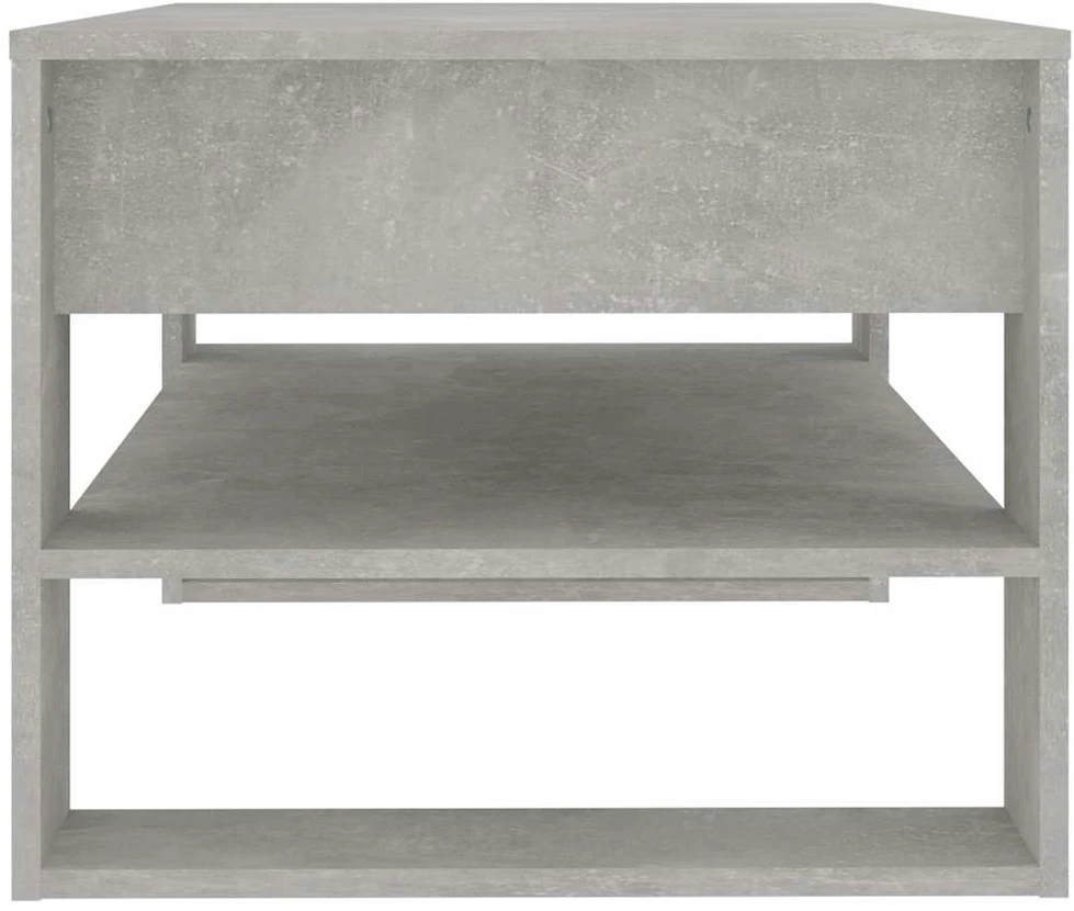 Kavos staliukas, betono pilkas, 102x55x45cm, apdirbta mediena