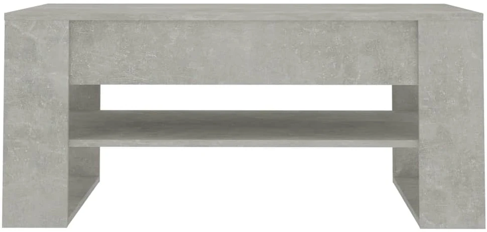 Kavos staliukas, betono pilkas, 102x55x45cm, apdirbta mediena