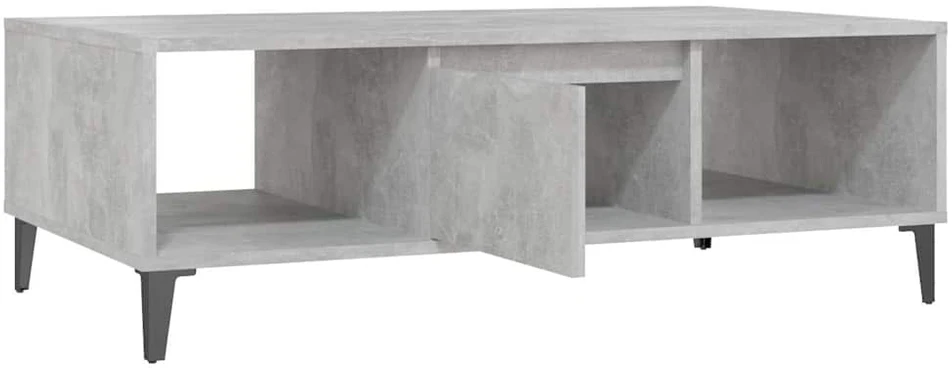 Kavos staliukas, betono pilkas, 103,5x60x35cm, apdirbta mediena