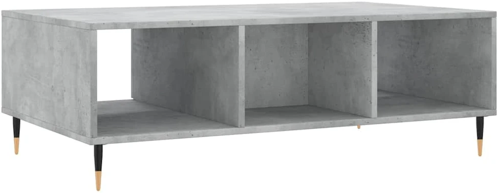 Kavos staliukas, betono pilkas, 104x60x35cm, apdirbta mediena