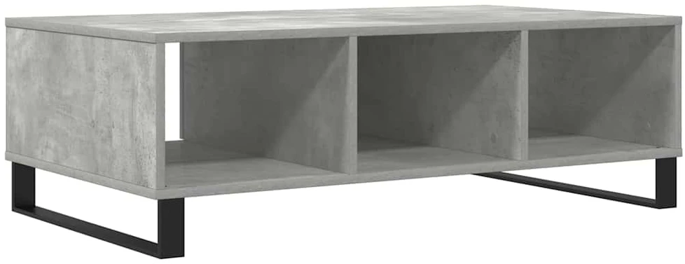 Kavos staliukas, betono pilkas, 104x60x35cm, apdirbta mediena