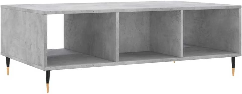 Kavos staliukas, betono pilkas, 104x60x35cm, apdirbta mediena