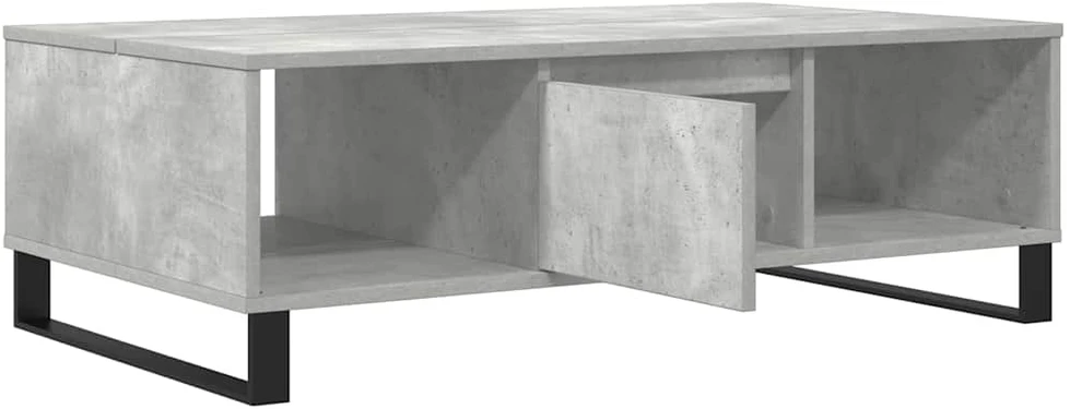 Kavos staliukas, betono pilkas, 104x60x35cm, apdirbta mediena