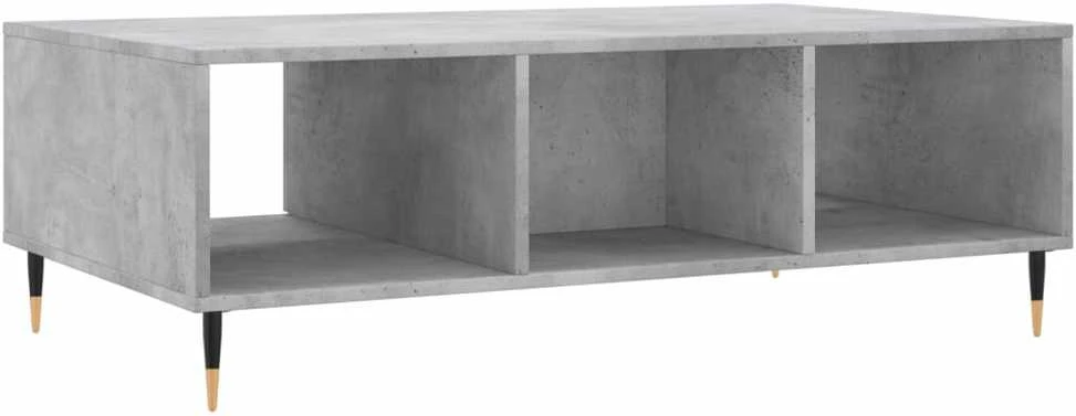 Kavos staliukas, betono pilkas, 104x60x35cm, apdirbta mediena
