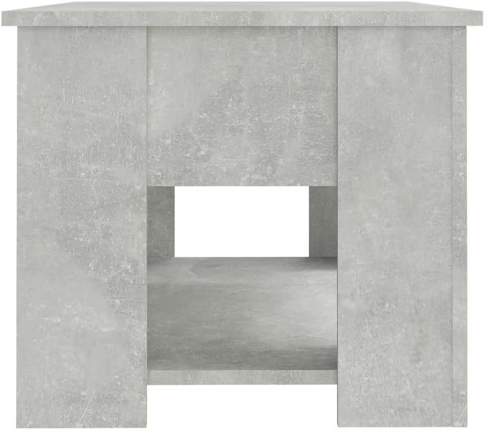 Kavos staliukas, betono pilkas, 79x49x41cm, apdirbta mediena