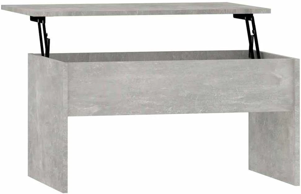 Kavos staliukas, betono pilkas, 80x50,5x41,5cm, mediena