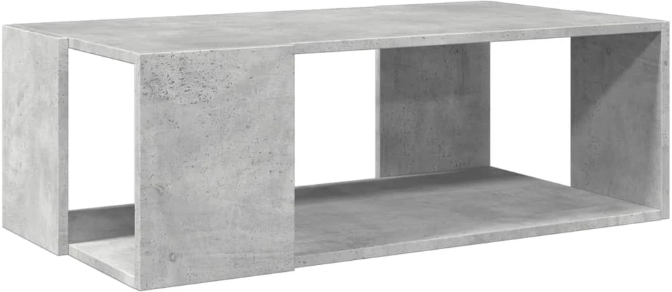 Kavos staliukas, betono pilkas, 89,5x48x30cm, apdirbta mediena
