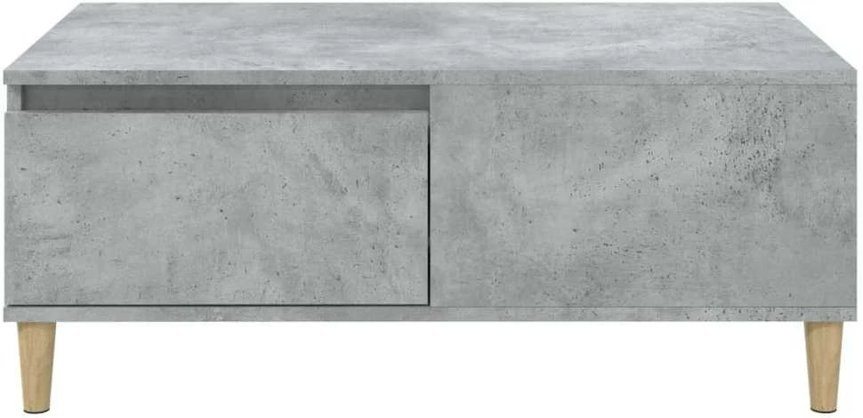 Kavos staliukas, betono pilkas, 90x50x36,5cm, apdirbta mediena
