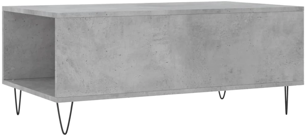 Kavos staliukas, betono pilkas, 90x50x36,5cm, apdirbta mediena