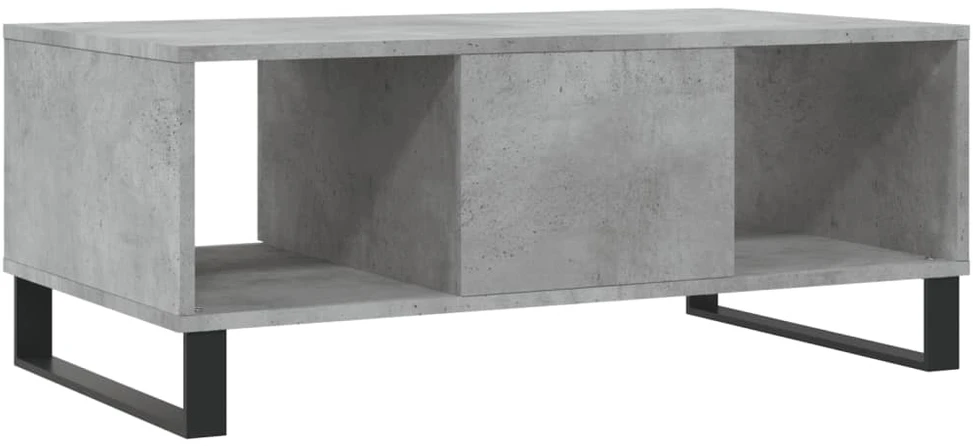 Kavos staliukas, betono pilkas, 90x50x36,5cm, apdirbta mediena