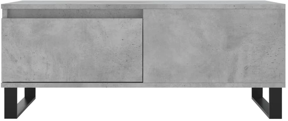 Kavos staliukas, betono pilkas, 90x50x36,5cm, apdirbta mediena