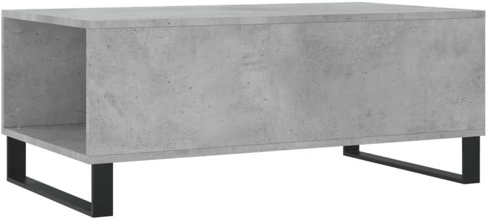Kavos staliukas, betono pilkas, 90x50x36,5cm, apdirbta mediena