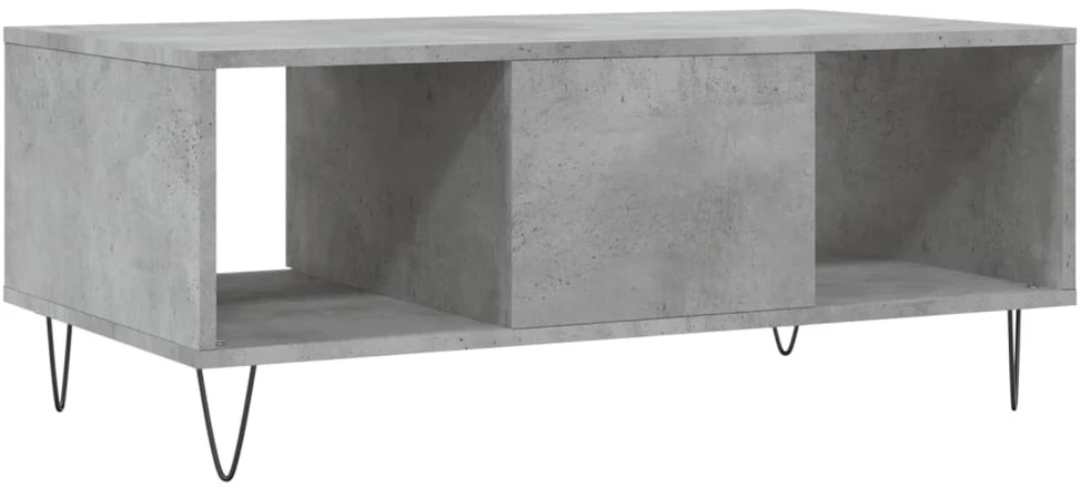 Kavos staliukas, betono pilkas, 90x50x36,5cm, apdirbta mediena