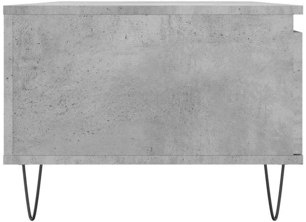 Kavos staliukas, betono pilkas, 90x50x36,5cm, apdirbta mediena