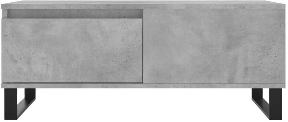 Kavos staliukas, betono pilkas, 90x50x36,5cm, apdirbta mediena