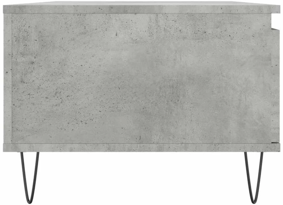 Kavos staliukas, betono pilkas, 90x50x36,5cm, apdirbta mediena