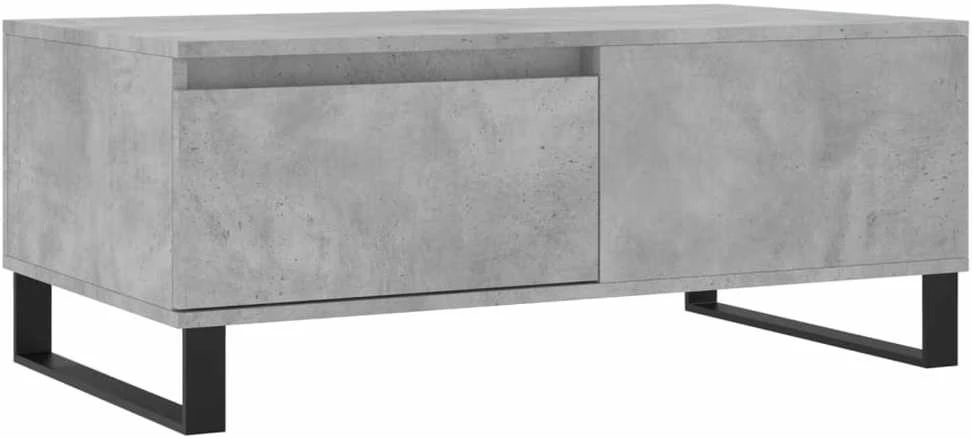 Kavos staliukas, betono pilkas, 90x50x36,5cm, apdirbta mediena