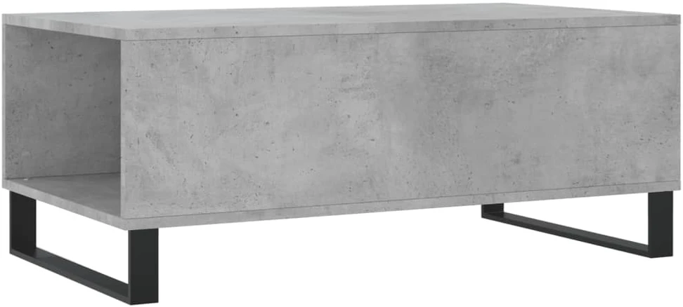 Kavos staliukas, betono pilkas, 90x50x36,5cm, apdirbta mediena
