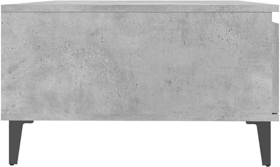 Kavos staliukas, betono pilkas, 90x60x35cm, apdirbta mediena