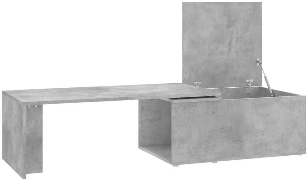 Kavos staliukas, betono pilkos spalvos, 150x50x35cm, MDP