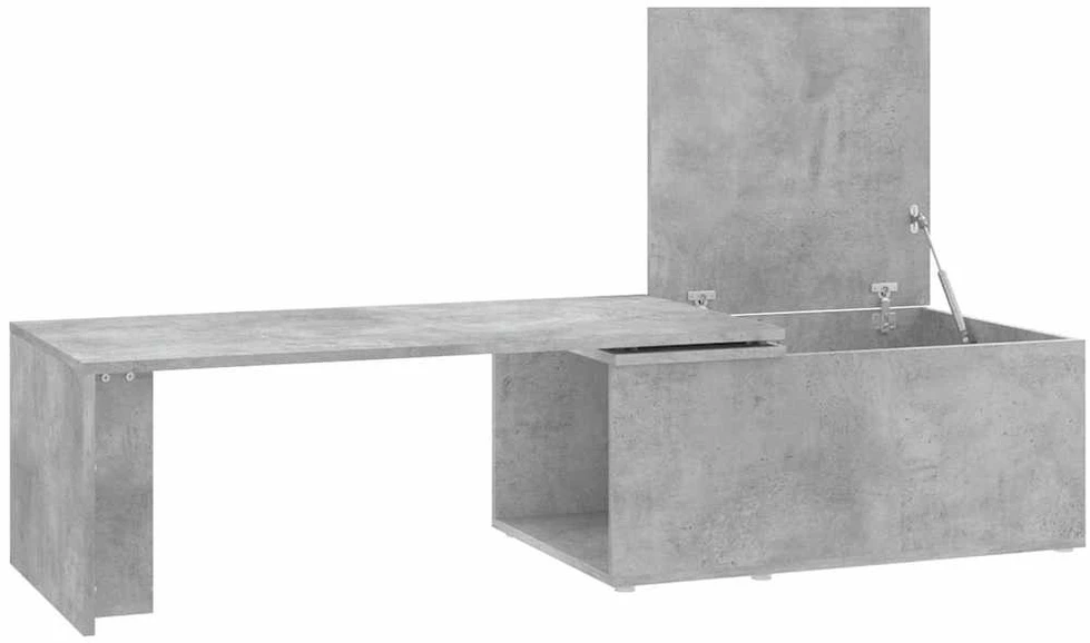 Kavos staliukas, betono pilkos spalvos, 150x50x35cm, MDP