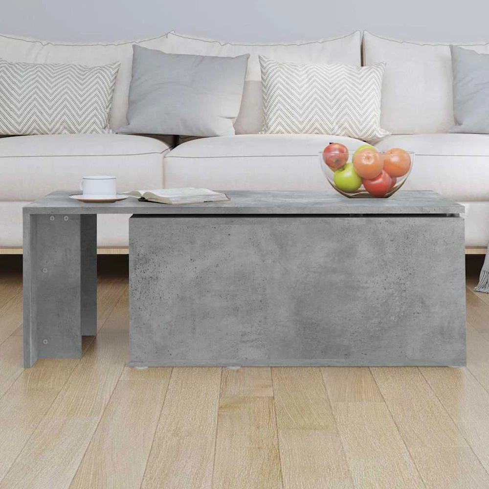 Kavos staliukas, betono pilkos spalvos, 150x50x35cm, MDP
