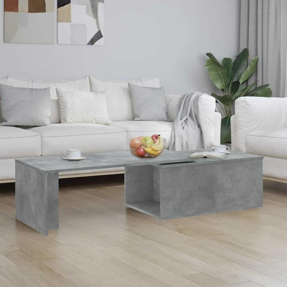 Kavos staliukas, betono pilkos spalvos, 150x50x35cm, MDP