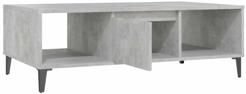 Kavos staliukas, betono pilkas, 103,5x60x35cm, apdirbta mediena