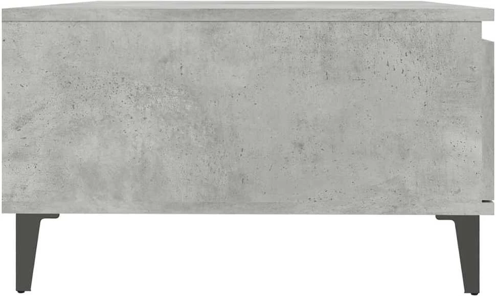 Kavos staliukas, betono pilkas, 90x60x35cm, apdirbta mediena