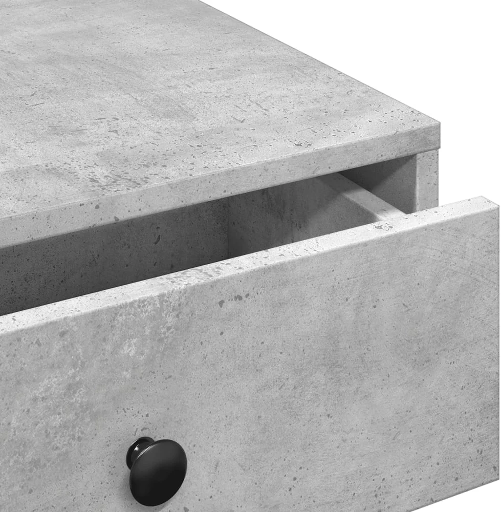 Kavos staliukas, betono pilkos spalvos, 90x90x28cm, MDP