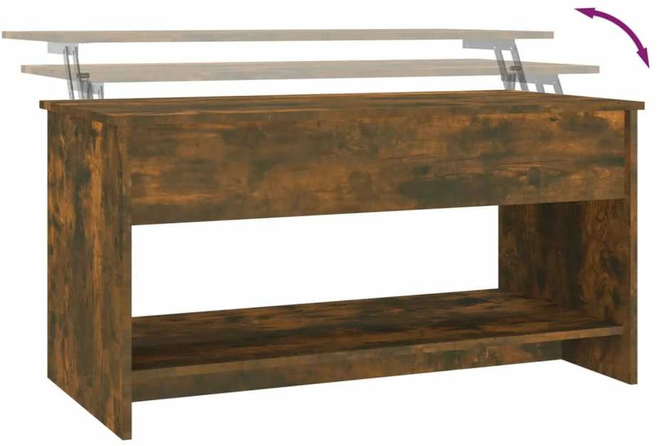 Kavos staliukas, dūminio ąžuolo, 102x50x52,5cm, mediena