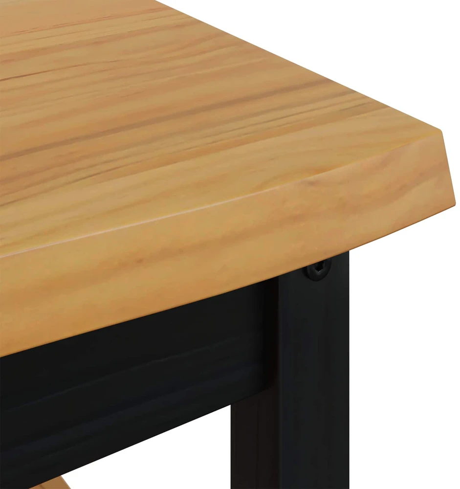 VidaXL Kavos staliukas EKAI Juoda 100 x 60 x 45,5 cm