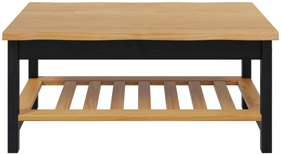 VidaXL Kavos staliukas EKAI Juoda 100 x 60 x 45,5 cm