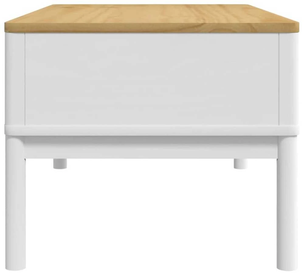 Kavos staliukas FLORO, baltas, 99x55,5x45cm, pušies masyvas
