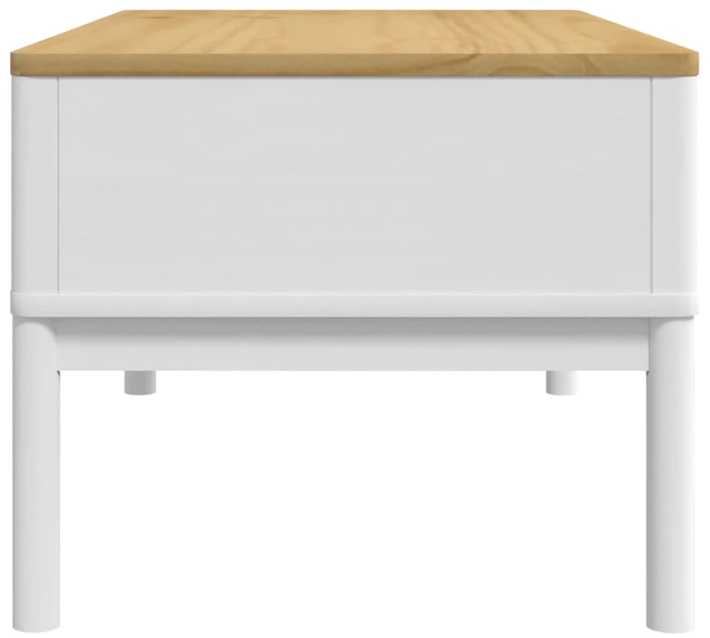 Kavos staliukas FLORO, baltas, 99x55,5x45cm, pušies masyvas