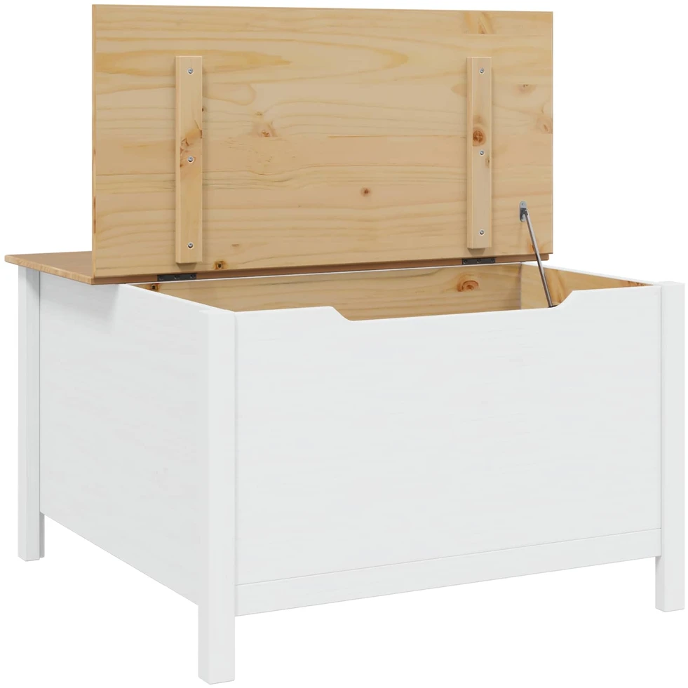 Kavos staliukas HILL Balta ir medaus ruda 79.5 x 79.5 x 49 cm